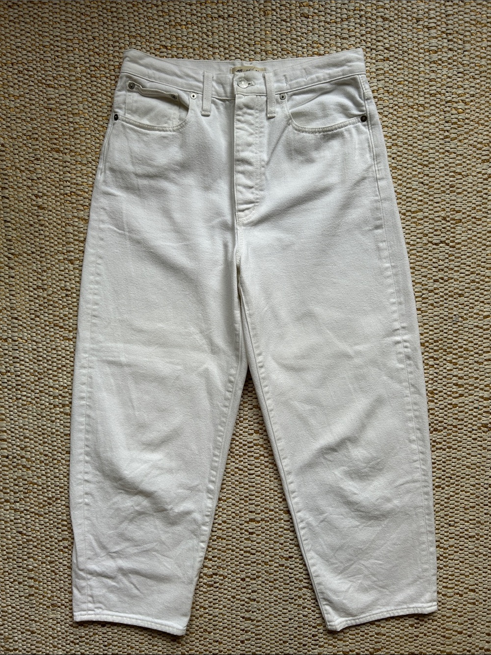 Madewell White Balloon Jeans